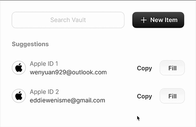 Password manager concept ani password manager ux