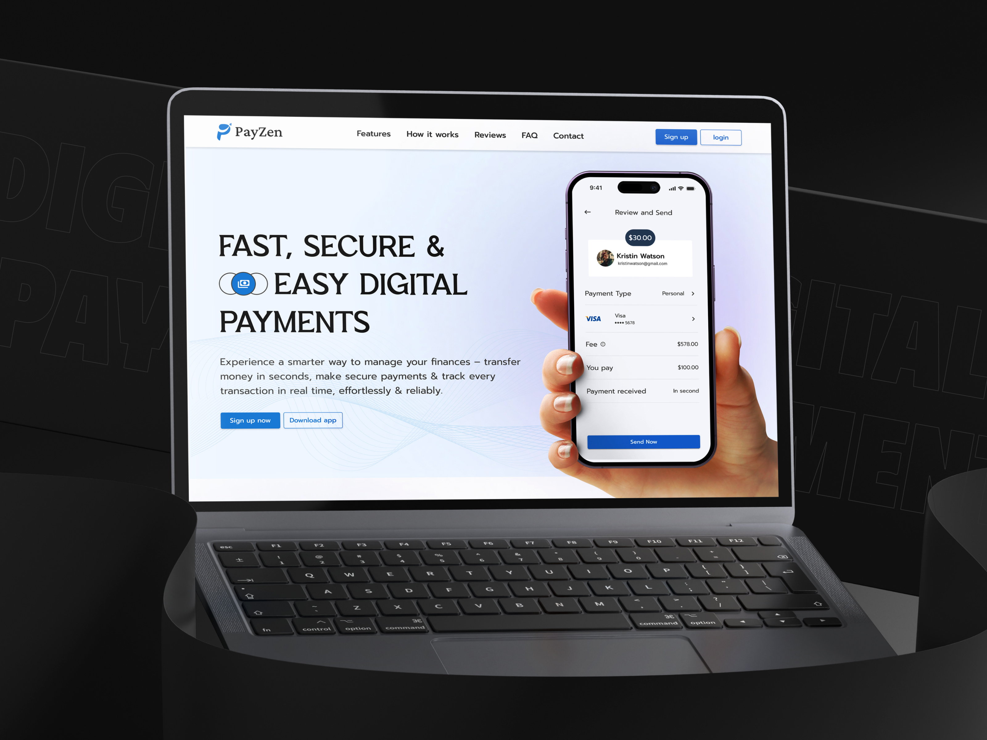 Digital Payment Landing Page banking banking app design digital payment finance fintech design fintech ui landing page landing page ui money online banking payment service ui ui design ui ux design uiux ux web design web flow web ui