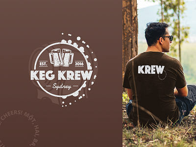 Keg Krew beer brand branding design graphic design identity logo merch t shirt