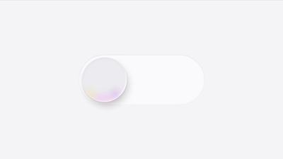 WWDC25 glass style switcher animation glass glassmorphic interaction design micro microinteraction off switch switcher toggle wwdc