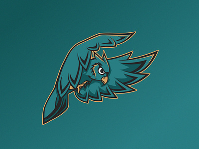 Owl Mascot Logo bird branding cartoon character flying illustration logo mascot owl school mascot stylized vector wings