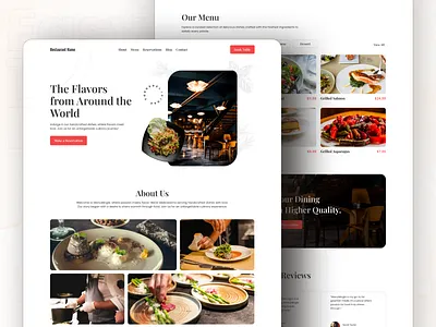 Delight Food - Restaurant Website clean ui clean website design food ordering restaurant restaurant website table booking trending ui design ux design website website design