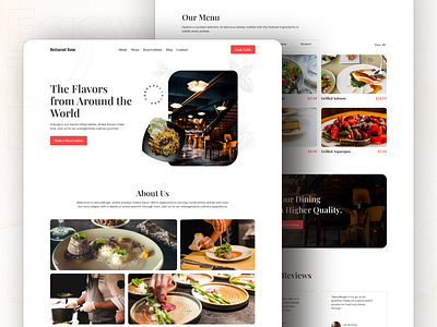 Delight Food - Restaurant Website clean ui clean website design food ordering restaurant restaurant website table booking trending ui design ux design website website design