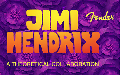 Hendrix x Fender apparel design branding campaign design graphic design hendrix illustration illustrator mockups photoshop typography