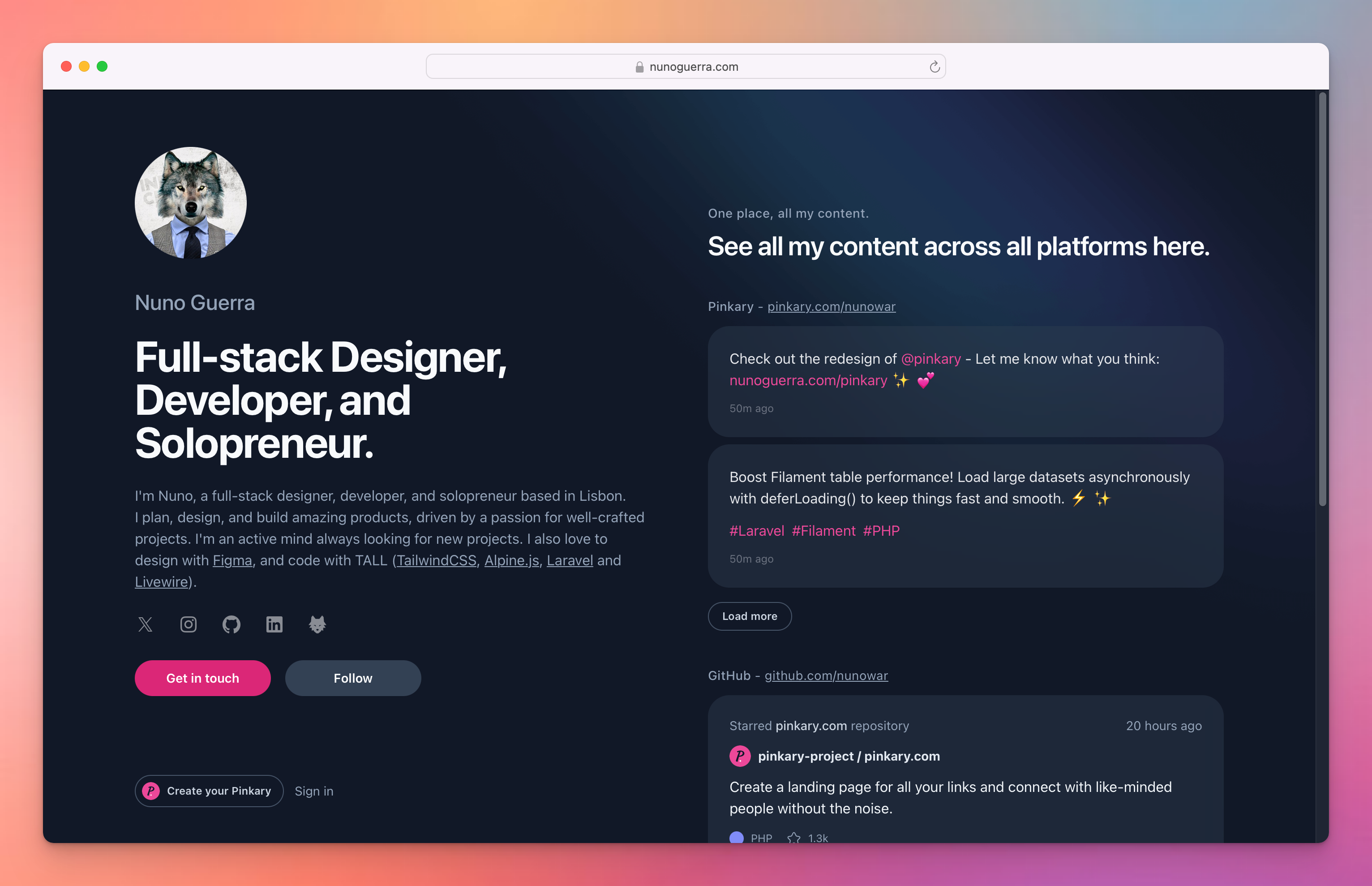Example of Landing Page Design & Development