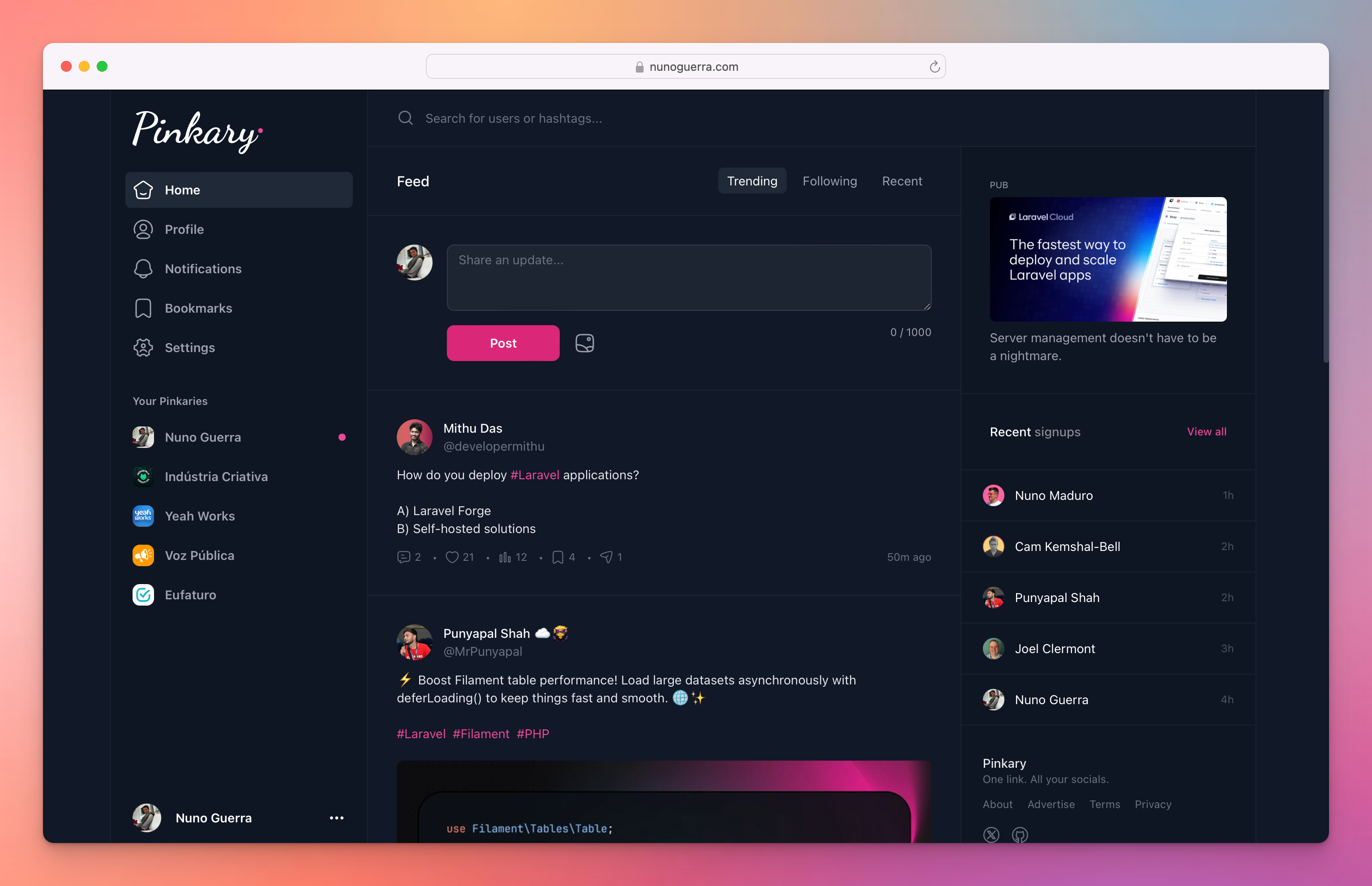 Example of Landing Page Design & Development