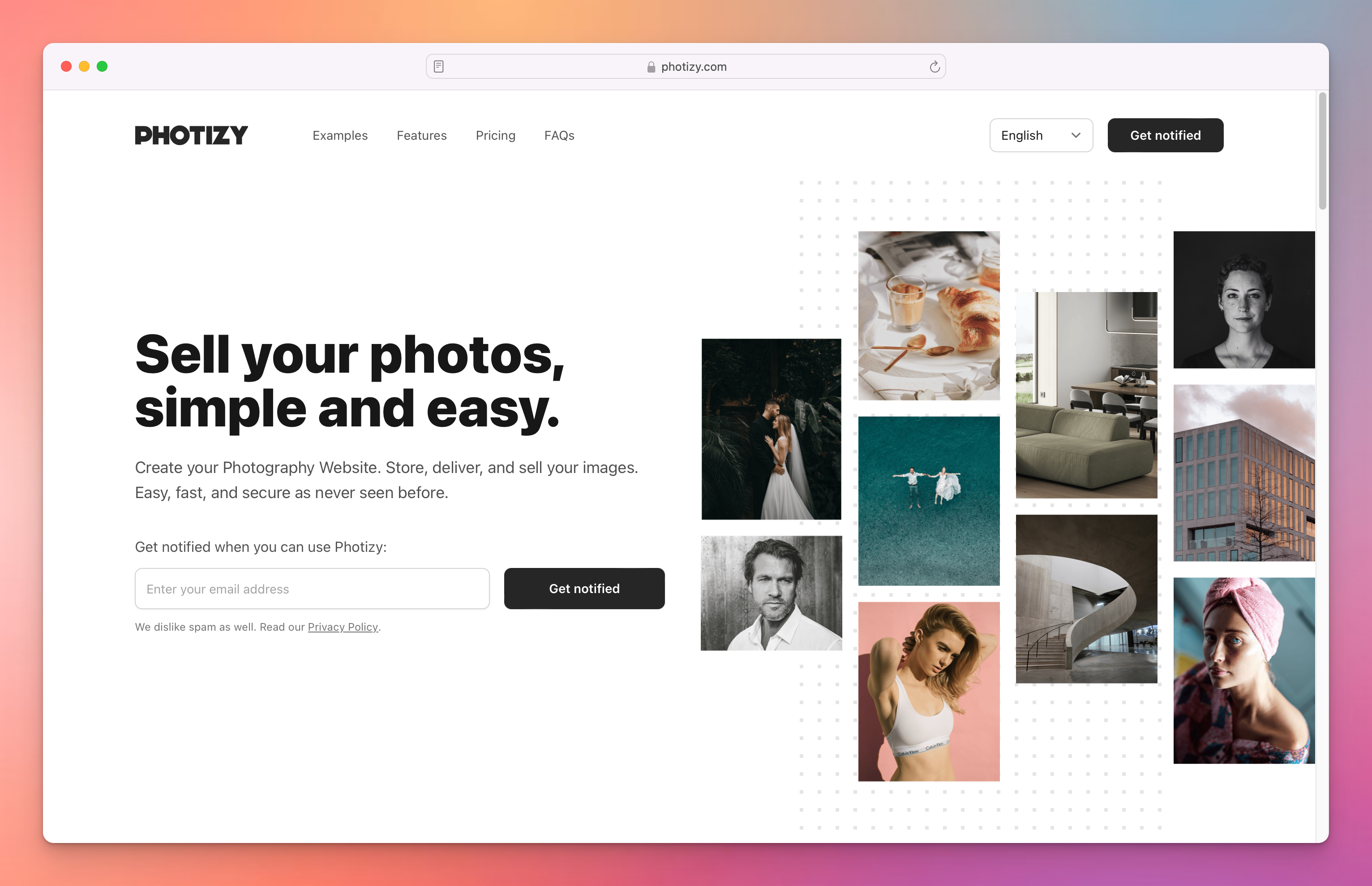 Example of Landing Page Design & Development