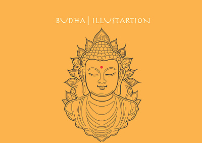 Buddha Art Illustration adobe art art branding buddha calm design graphic design illustration illustrator logo minimalist peace ui ui ux vector vesak day