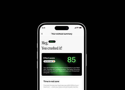 Did I crush it? animation engagement fitness fitness score fitnessapp graphic design interaction motion graphics personalization product product design retention ui user engagement uxui