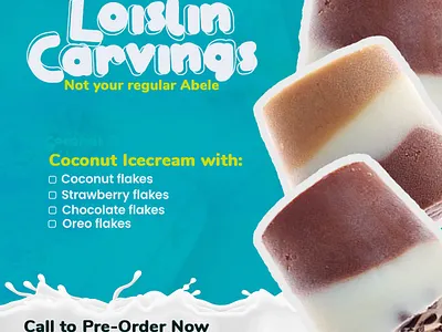 Ice Cream flyer branding design flyer graphic design ice cream milky pre order