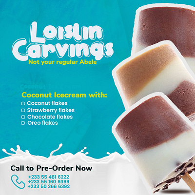 Ice Cream flyer branding design flyer graphic design ice cream milky pre order