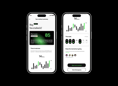 Fitness app engagement boost analytics chart fitness app fitness score interaction personalisation product design ui ux