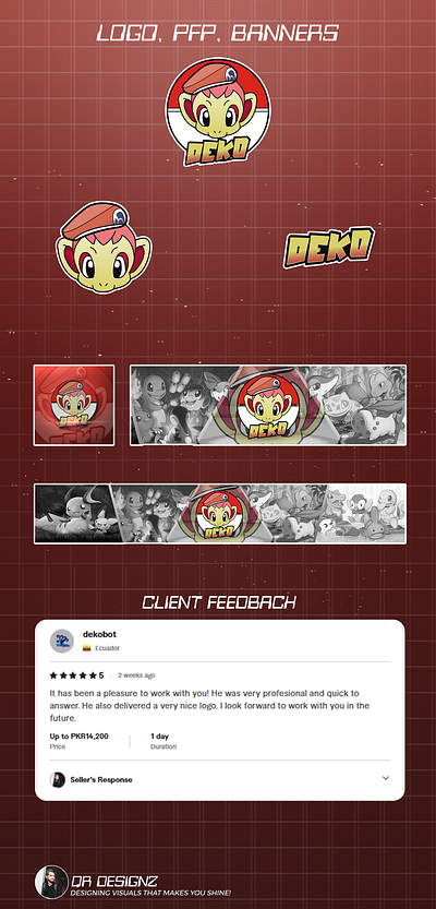 Esports logo + banner set for @dekobot! banner client fiverr logo design pokemon logo