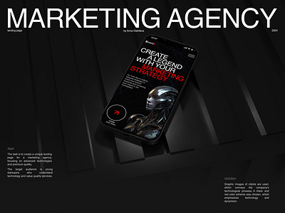 Landing page marketing agency branding design development site graphic design landing page site ui website