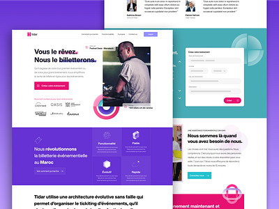 The leading Ticketing app in Africa for Techno Festivals - TIDAR africa agency landing page app branding design landing page ticketing ui ux