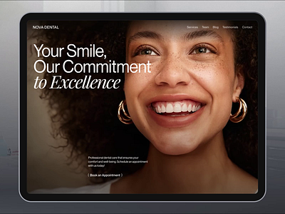 Nova Dental - dental website UI UX design corporate website creative website dental background dental clinic dental graphic design dental logo dental ui dental web dental website dentist dashboard dentist landing page health website landing page modern dental logo modern website oral health pediatric dentist web design web design inspiration web ui