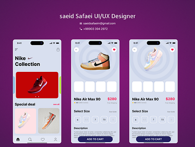 Nike shoes app app app design application design system graphic design portotype shoes ui ux