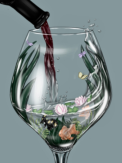 Glass of Life art design digital art digital drawing digital painting graphic design illustration illustrator procreate