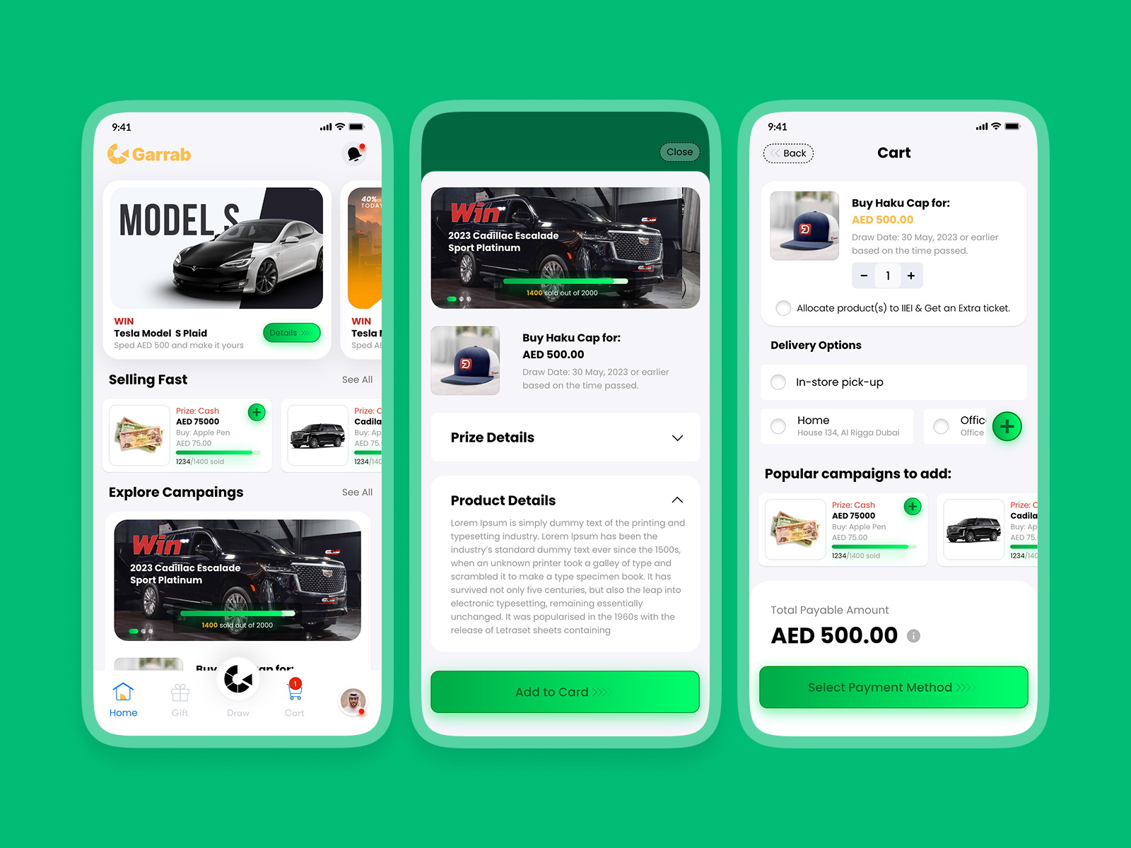 Raffle Draw App – UI/UX Design raffle draw app – uiux design ui ux
