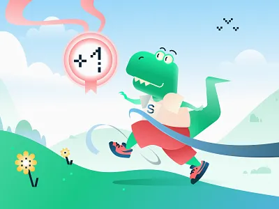 Banner for anniversary of work in the company banner branding card design fresh graphic design illustration nature trex