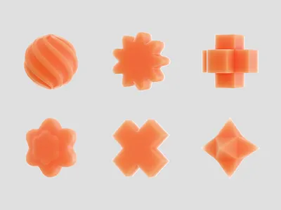 Simple form 3d collection 3d absctract animation banner blender collection creative form light modeling motion graphics presentation skin