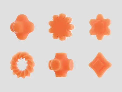 Simple form 3d collection 2 3d abstract banner blender collection creative form grey light modeling presentation simple skin