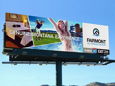 Fairmont Hot Springs Resort Billboard advertising billboard branding design graphic design logo logo design marketing photography typography vector