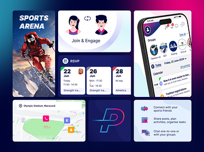 Puls app bento branding design system mobile product sports ui ux