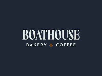 Boathouse Bakery & Coffee anchor bakery boathouse brand branding coffee identity logo logotype serif water wave