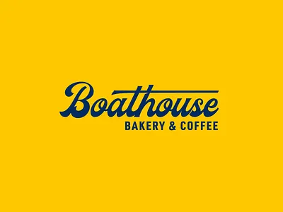 Boathouse Bakery & Coffee bakery boathouse brand branding coffee identity logo logotype script water wave