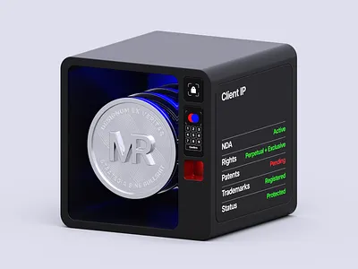 Client IP Vault 3d art artwork blender branding coin creative design graphic design illustration ip model safe studio tech vault visual web3