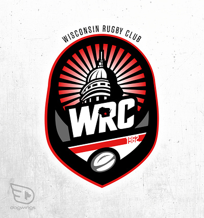 Logo concepts - Rugby Team chipdavid dogwings logo rugby sports graphic vector wisconsin