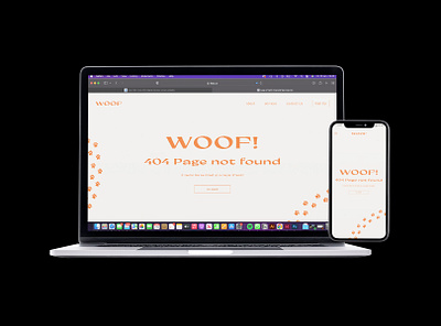 Luxury Minimal Dog Walking company 404 Page - Dribble Brief branding graphic design