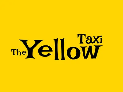 The Yellow Taxi Logo Design app logo car pooling app logo car pooling logo figma figma logo font logo logo logodesign text logo design yellow logo