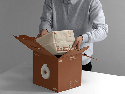 Eramico — Branding Design for Sustainable Vase Packaging Design brand identity branding eco branding eco conscious eco friendly design eco packaging graphic design green design minimal design nature inspired organic packaging packaging design packaging mockup print design product design product packaging recyclable packaging sustainable packaging visual design waxyweb