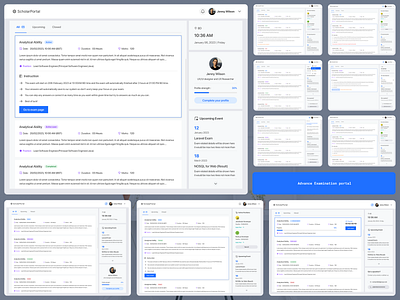 Scholar Portal UI – Assessments, Events & Customization academicplatform academicsuccess assessmentmanagement customizableui edtech educationapp elegantui eventcalendar examscores modernux multiscreenui scholarportal studentdashboard studentlife studentportal uishowcase userexperience