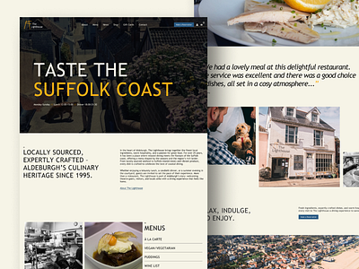 The Lighthouse Restaurant - Web Design in Suffolk design graphic design ui ux web website