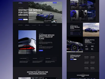 Modern Car repair Service website design UI UX design Car Dealer branding car car agent car dealer car repair car service car website fff mechanic modern design modern website repair services ui ui design ux design web app design web design website website design