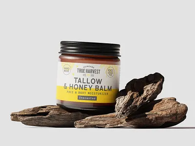 Branding for tallow based balms balm boney branding cosmetic graphic design grass illustration organic skincare tallow