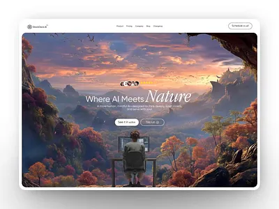 Animated AI landing page UI 3d animation branding graphic design landing page logo motion graphics ui web design website