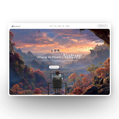 Animated AI landing page UI 3d animation branding graphic design landing page logo motion graphics ui web design website