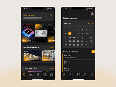 IT Events Mobile App app event ios mobile app ui uiux design ux