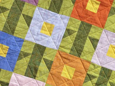 Flower Patch Baby Quilt color design fabric floral flower pattern quilt quilting texture