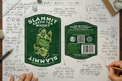 Slammit - Whisky Label Redesign badge design black and white illustration branding design emblem design engraving illustration illustration label design label redesign logo pencil sketch vintage illustration whisky label design