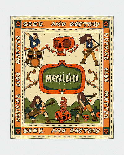 METALLICA branding design fireart fireart fireart studio graphic design illustration logo ui ux vector