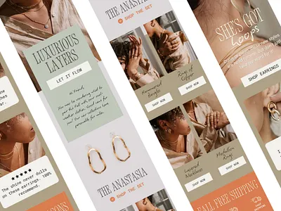 Jewelry Email Design custom email ecommerce email design email marketing fashion feminine jewelry klaviyo