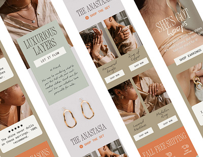 Jewelry Email Design custom email ecommerce email design email marketing fashion feminine jewelry klaviyo