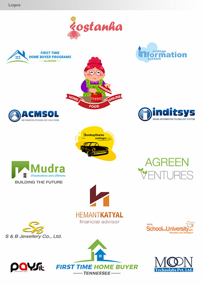 Various Logos branding graphic design illustration logo
