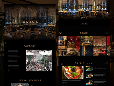 Akina branding hero section japan japenese cuisine landing page luxury restaurants luxury website restaurant ui design ux design webpage website