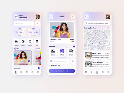 Home Service App – Clean, Intuitive Mobile UI for Booking Local appui cleanui designforapps figmadesign homeserviceapp ibrahimuix mapbasedapp mobileappdesign nearbyservices servicebookingapp servicemarketplace taskappui uidesign usercentereddesign uxdesign